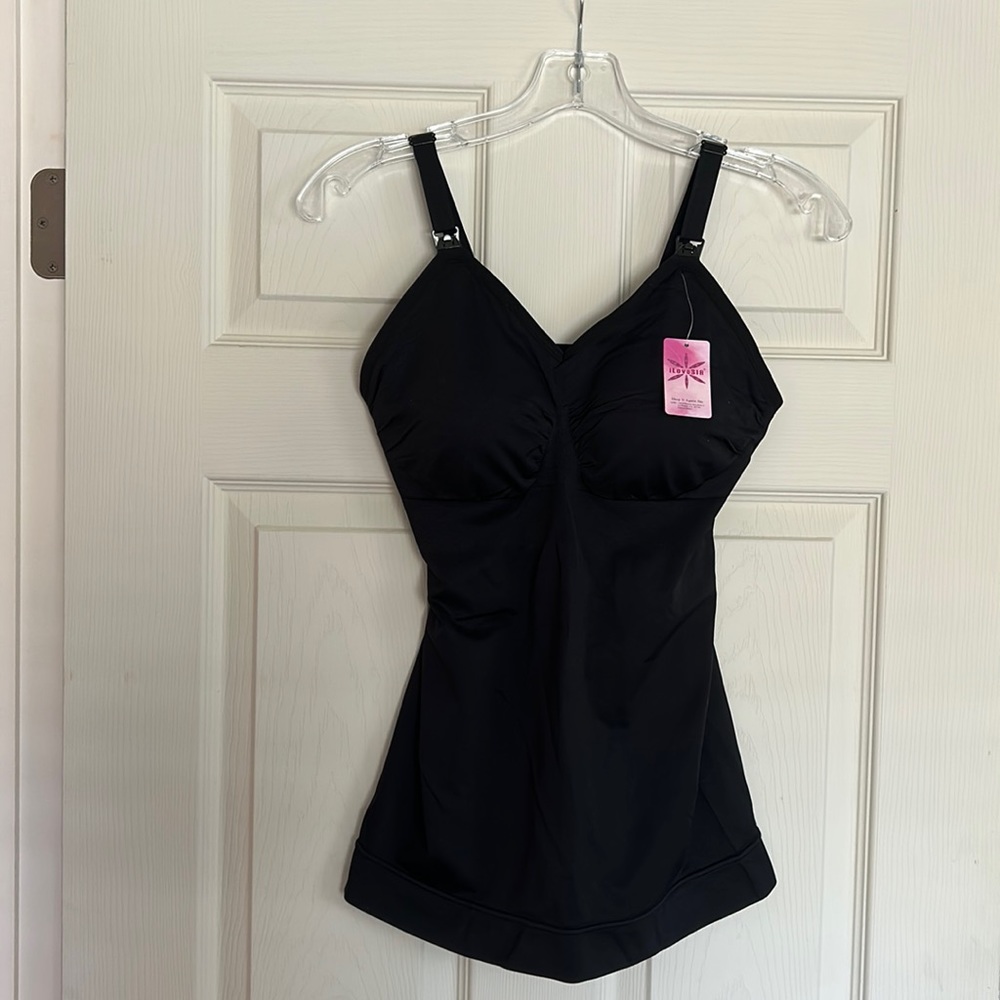 iLoveSIA Seamless Nursing Cami Tank Top with built in Maternity Bra - L